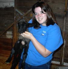 Emily and her lamb